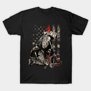 firefighter american flag T-Shirt